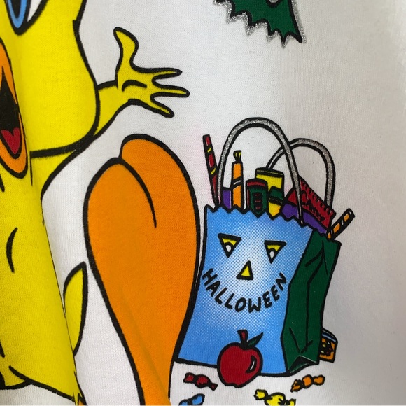 Vintage Looney Tunes Womens Sweatshirt Size XXL 18/20 Tweety Halloween White ‘97 - Picture 4 of 12